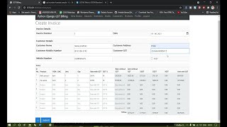 GST Billing Project in Python Django with Source Code