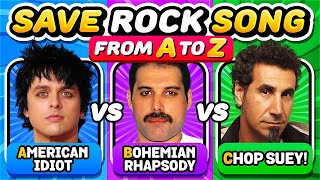 FROM A to Z 🎸 Save One Song: Rock Edition | Music Quiz Challenge