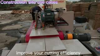 Cutting ceramic tile on construction site,fast and high efficiency!1200mm CNC cutting machine