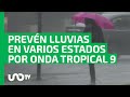 La onda tropical No. 9 recorrerá el sureste provocando lluvias