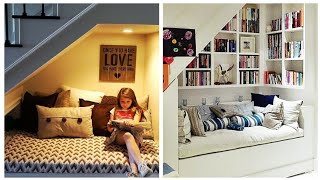 Tiny bedrooms under the stairs decoration ideas