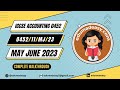 0452/11/MJ/23 | Paper 11 | MCQ | May June 2023 | IGCSE Accounting | edumadeasy