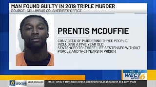 Columbus County man found guilty on three counts of murder