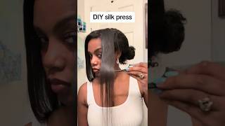 Diy silk press at home #hairstyles #hairtutorial #silkpress #naturalhair