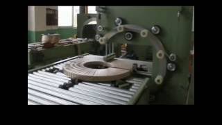 horizontal toroidal wrapping machine line - how to wrap toroidal products