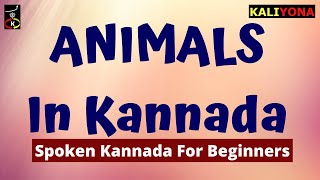 Animals in Kannada | Spoken Kannada for Beginners | Kaliyona | English to Kannada | Learn Kannada