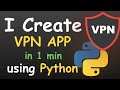 I CREATE VPN APP TKINTER UI IN 1 MINUTE USING PYTHON & VPN UI USING TKINTER