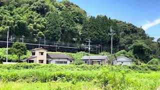 西南戦争田原坂の戦い菱形の地を走る熊本発鳥栖行きの上りＳＬ人吉号遠影