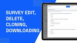 Eventify - Survey Edit, Delete, Cloning, Downloading