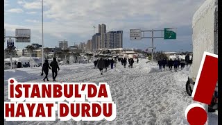İstanbul'da hayat durdu! Kar yağışı İstanbul'u esir aldı. Megakentten son görüntüler