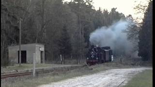 Reichsbahn Dampflok 91 134 im Haltepunkt Tylsen