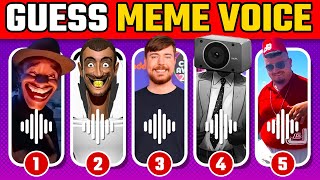 Guess The Meme By Voice | Mr Beast, Frog, Skibidi Toilet, Skibidi Dom Dom Yes Yes, Crazy Frog...