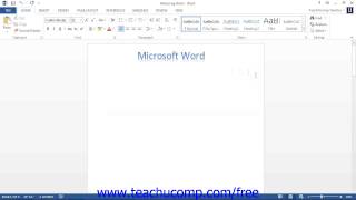Word 2013 Tutorial Closing Documents Microsoft Training Lesson 2.4