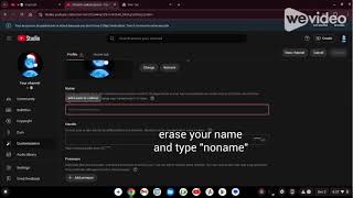 How to get no name on YouTube
