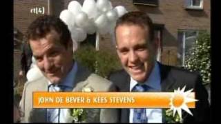 John de Bever en Kees Stevens trouwen! Item RTL Boulevard 10 april 2009