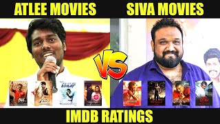Atlee Movies vs Siva Movies IMDB Rating | Vijay Ajith | Kollywood News | Trendswood Tv