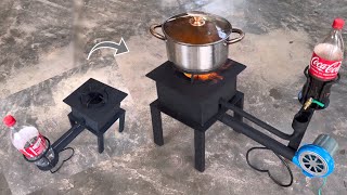 How to make a simple and beautiful waste oil burning stove / Super effective idea