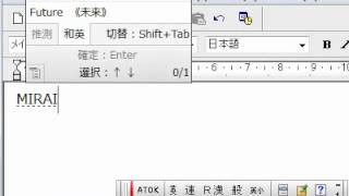 ATOK2009 和英変換