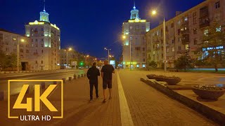 Trip to Zaporizhzhia, Ukraine - 4K City Walking Tour with City Sounds