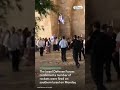 People Seek Cover as Rocket Sirens Blare in Jerusalem