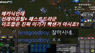 [스틱] 상대가인정하네요 개빡샌조합 패드+선레어뮤탈 혼자서 상대해야된다면? 헌터스타팀플 TeamPlay StarCraft  星際爭霸 Стар Крафт