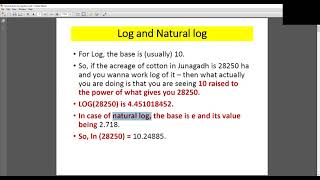 Functional forms in regression