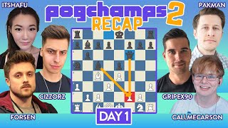 Chess.com PogChamps 2, Day 1 Recap: Armageddon \u0026 Endgames