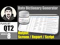 MSSQL Data Dictionary Generator - Output Screens, Exports, Reports, and Scripts