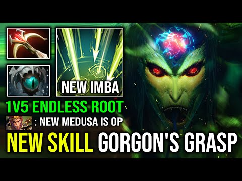 NEW 7.37 SKILL Gorgon's Grasp Unlimited Root Solo Mid Medusa 1v5 Max Slotted Hyper Carry Dota 2