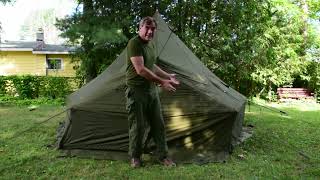 Canadian Military 5 man arctic tent setup and inspection