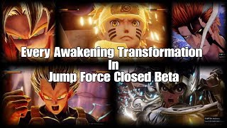 Jump Force Closed Beta | All Awakening Transformations