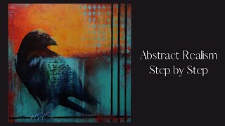 Abstract Realism Crow Painting Tutorial // Step by Step