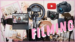 MY FILMING & LIGHTING EQUIPMENT SET UP | HOW TO START A YOUTUBE CHANNEL 2020 | AMBERSHARNIECE
