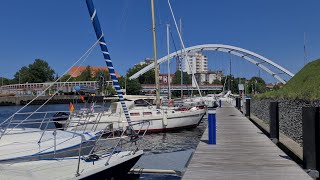 🇵🇱 Kołobrzeg (Kolberg), Polska. Yacht Marina. Wyspa Solna przystań Jachtowa w Kołobrzegu. [4K]