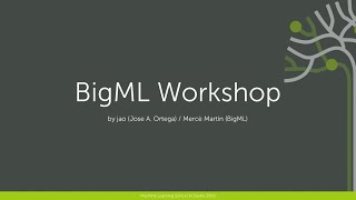 BigML Workshop: Machine Learning Automation