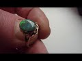 vintage 9ct gold u0026 natural multicolour dark solitaire opal ring. size. k l