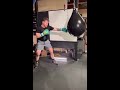 canelo alvarez cracks the uppercut bag in preparation for ggg fight