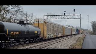 Train 156 goes in the hole at Heflin, AL 2-9-25