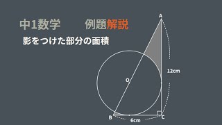 中1　平面図形　実践問題　影をつけた部分の面積