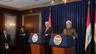 Başbakan Yıldırım, Irak Kürt Bölgesel Yönetimi Başkanı Barzani ile basın toplantısı düzenledi