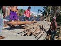 philippines beach house build day 138 first forms pulled and crew watches video of build