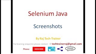 Capture Screenshots Selenium Java Example