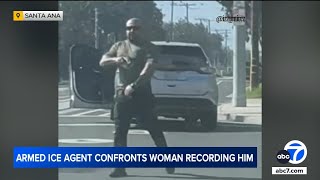 ICE agent points gun at woman who recorded him, Fullerton police say