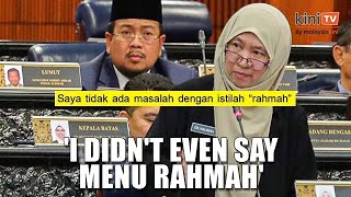 PAS MP denies referring to Menu Rahmah, but she mentioned ‘rahmah’