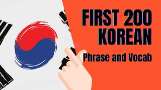 Learn First 200 Korean Phrase and Vocabulary