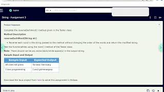 String Assignment 1-5 Answers | Programming Using Java | Infosys Springboard