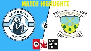 Cambrian United vs Goytre United- JD Welsh Cup 24/25