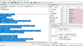 Python GUI Programming Tkinter- Spinbox Widget