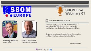 SBOM Live #01 - Meet Anthony and Olle