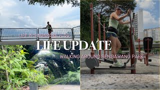 Life in Singapore vlog| Life update ,walking in 📍Sembawang park,nakaka motivate mag exercise dito